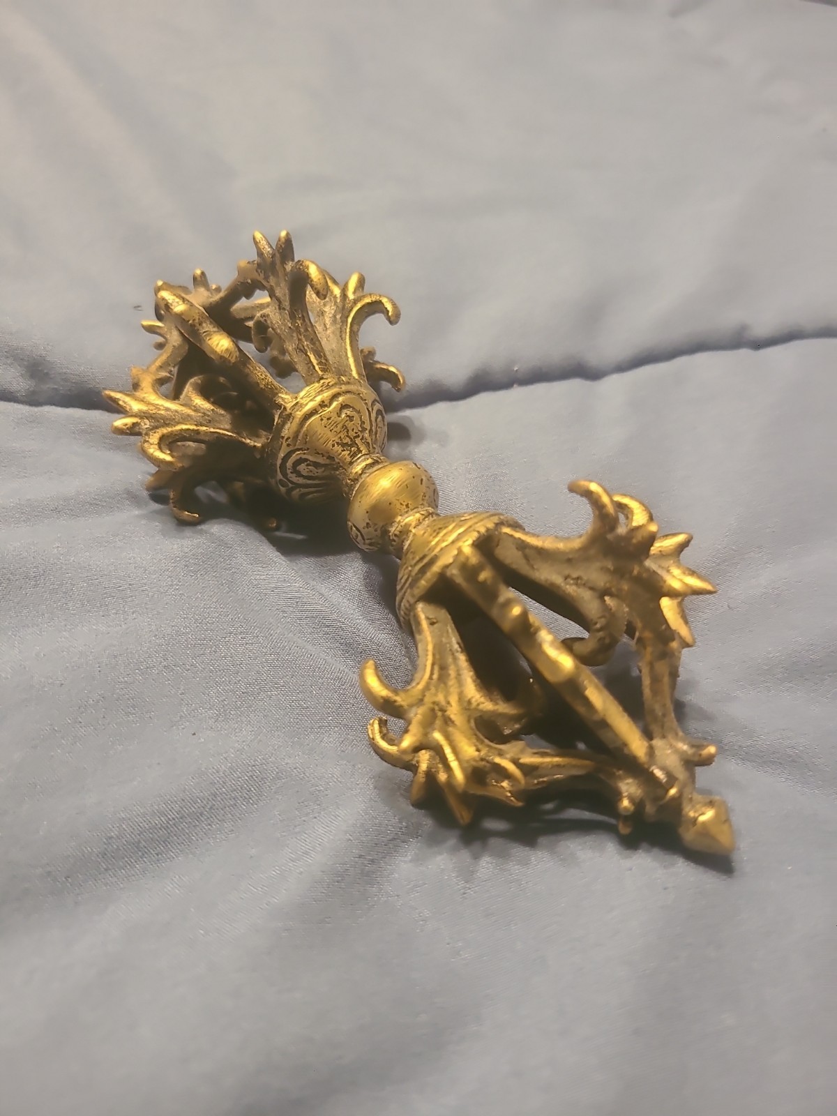 Vintage Tibetan Buddhist Brass Vajra Dorje Ritual  5.75\