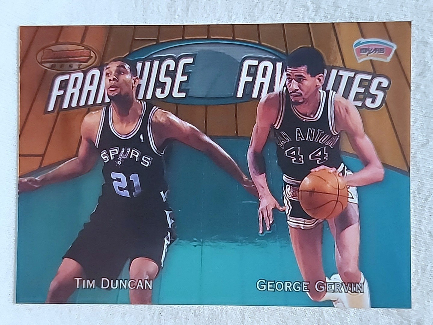 2000 Bowmans Best Franchise Favorites Tim Duncan George Gervin #FR1C San Antonio 2000 Bowmans Best Franchise Favorites Tim Duncan George Gervin #FR1C San Antonio