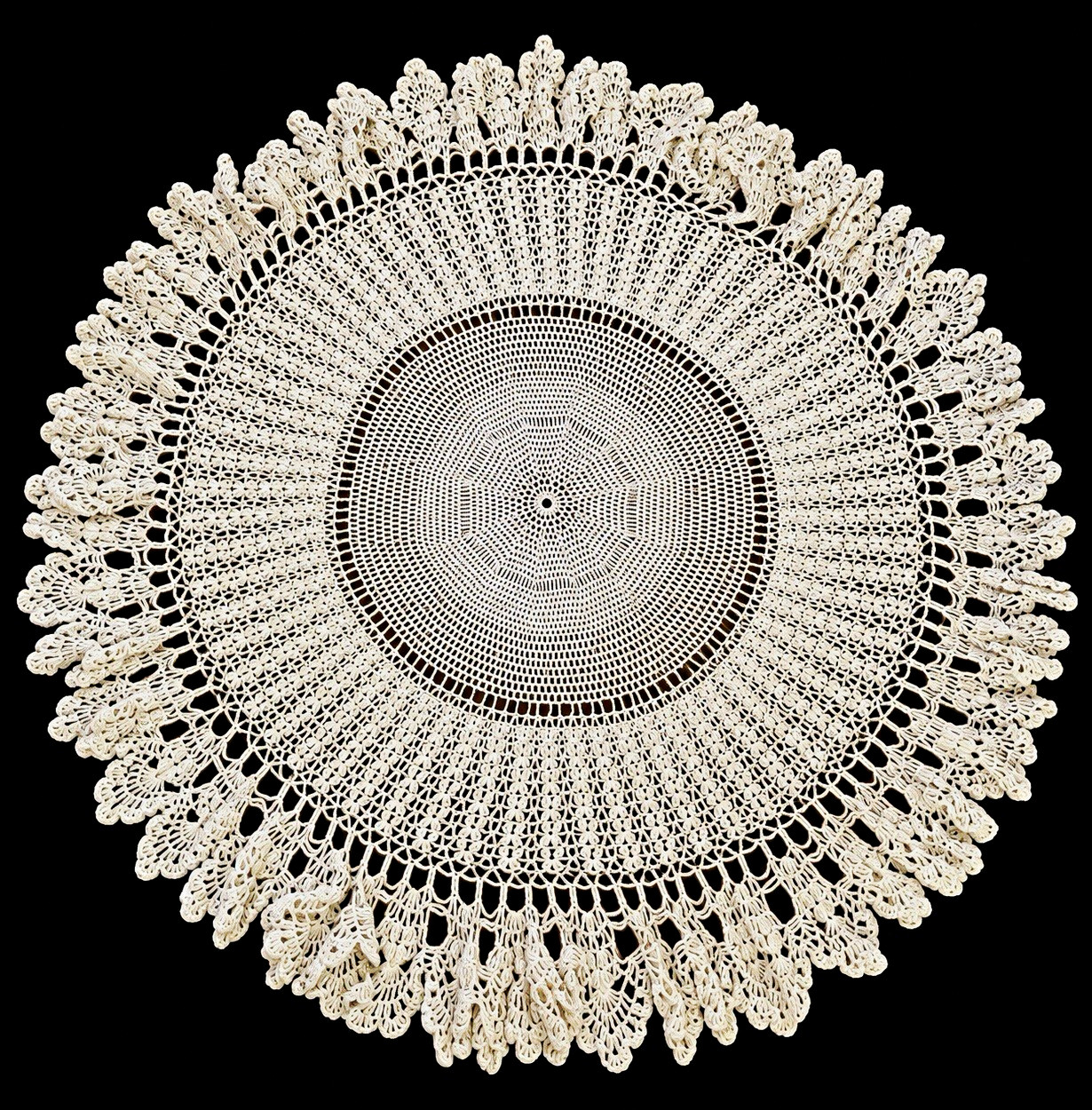 handmade vintage crochet lace doily – ivory cream handmade vintage crochet lace doily – ivory cream
