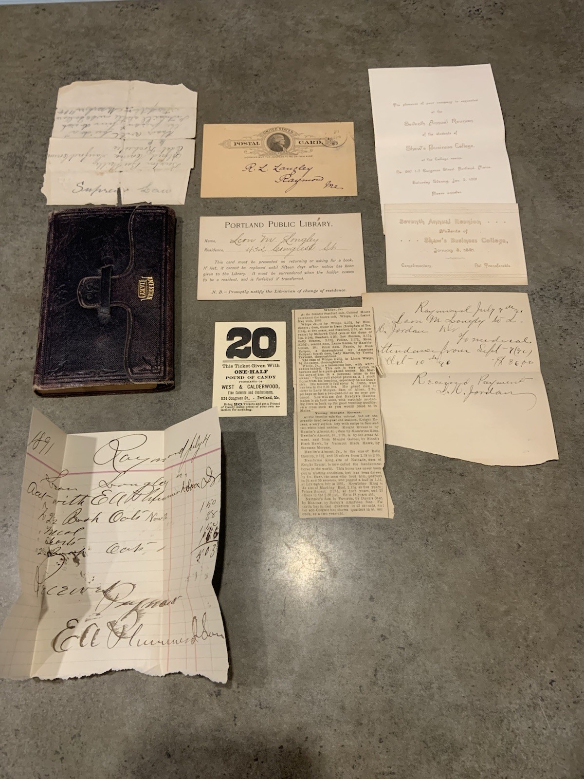 Antique 1890 The American Diary Provenance Through Included Receipts, Etc. Antique 1890 The American Diary Provenance Through Included Receipts, Etc.