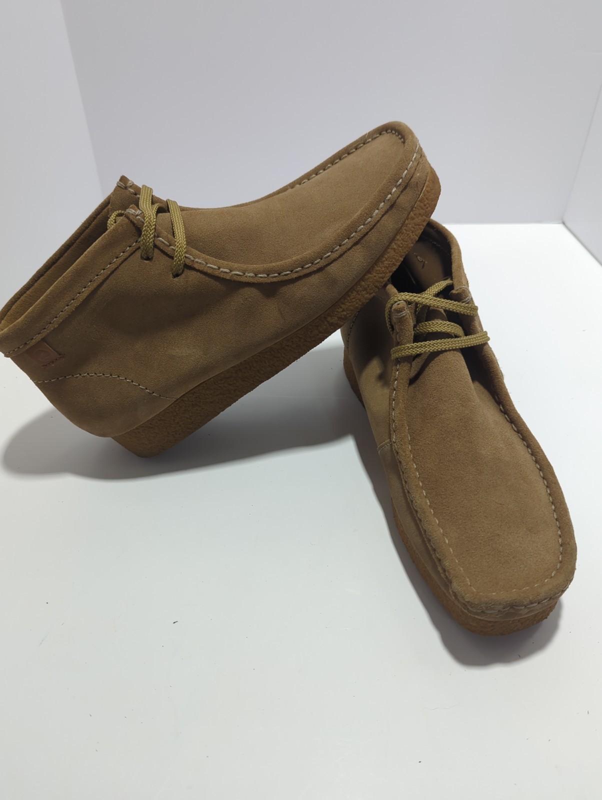 Clarks Shacre Boot Dark Sand Suede Wallabee Chukka 26159438 NIB Men’s 8.5