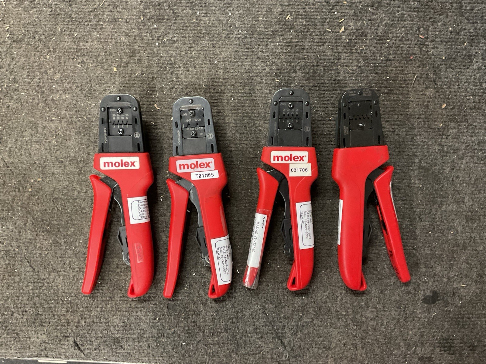 Lot of 4 Molex 63819-0000 Hand Crimp Tool Micro-Fit 3.0 20-30 AWG Lot of 4 Molex 63819-0000 Hand Crimp Tool Micro-Fit 3.0 20-30 AWG