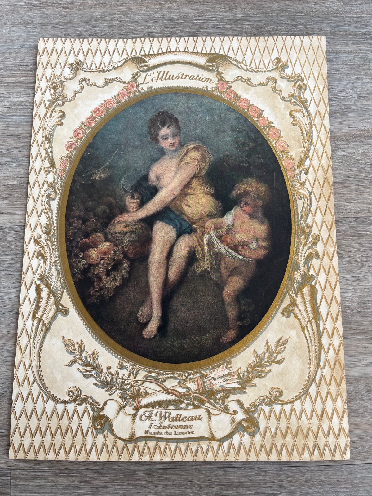 1925 large colour print - jean antoine watteau . autumn 1925 large colour print - jean antoine watteau . autumn