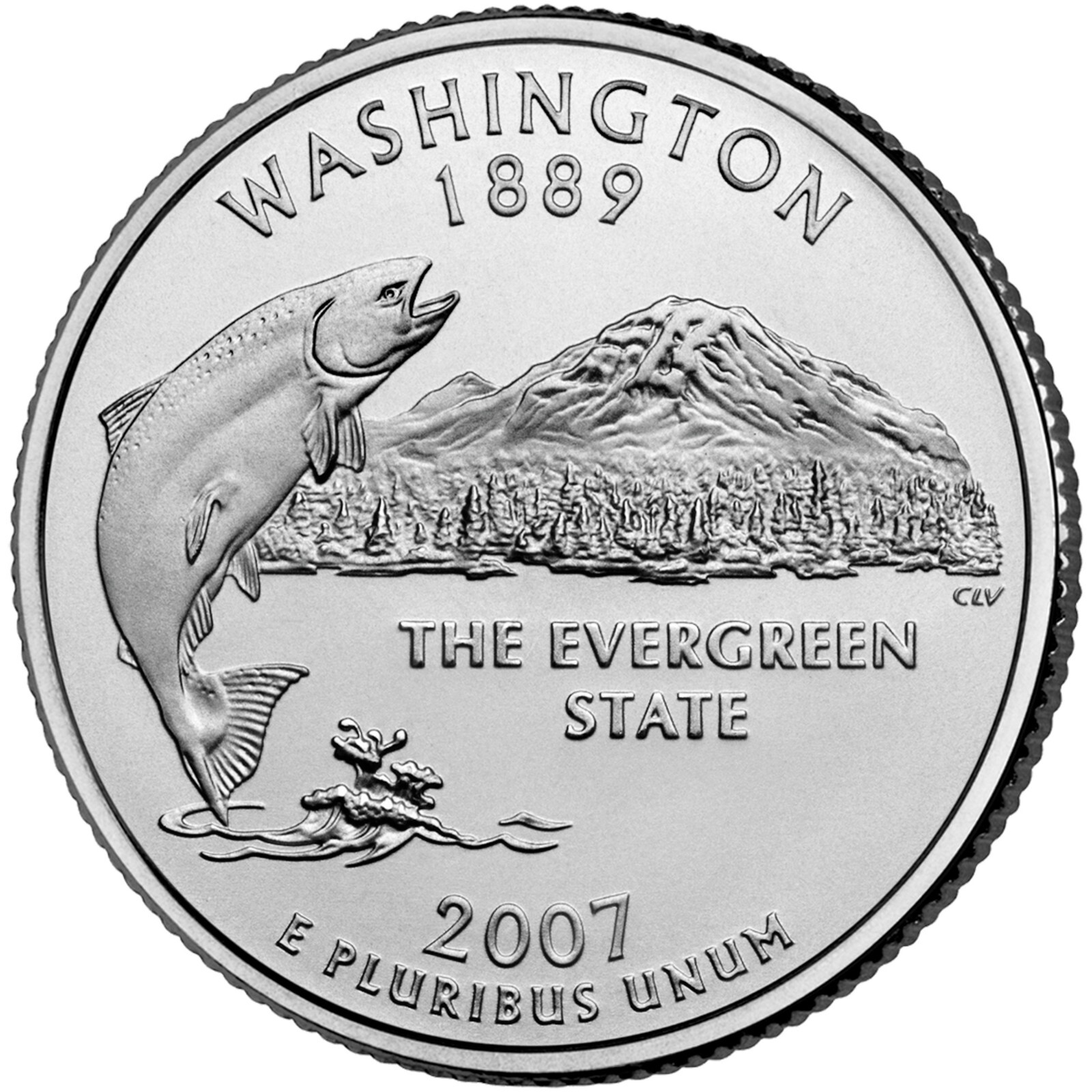 2007 P Washington Uncirculated State Quarter from roll 2007 P Washington Uncirculated State Quarter from roll