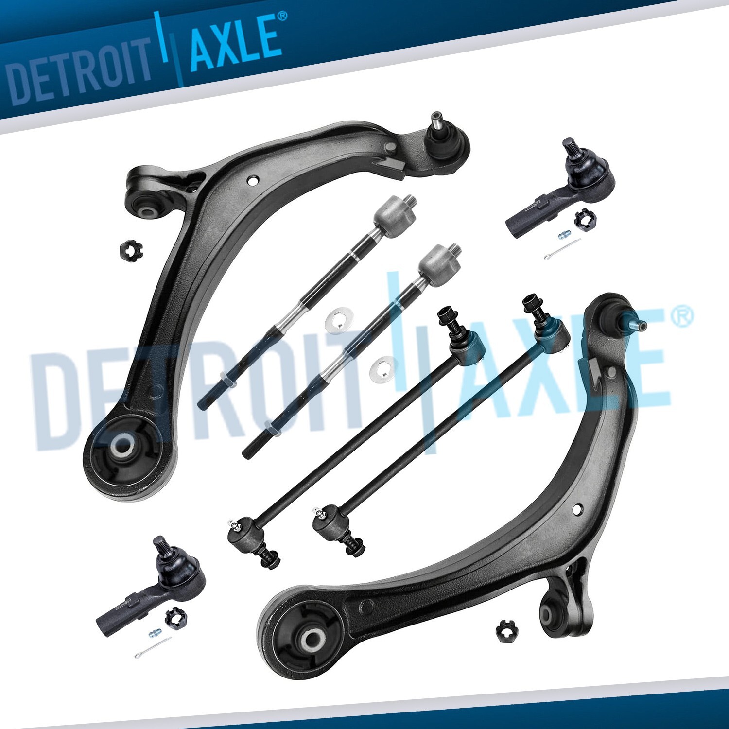 Front Lower Control Arms w/ Ball Joints Tie Rods for 2011 - 2017 Honda Odyssey