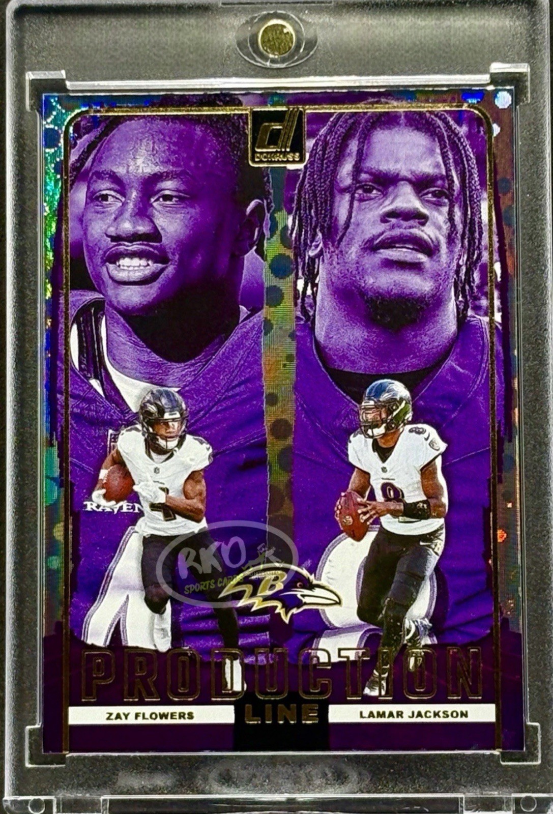 Lamar Jackson Zay Flowers RARE DUAL REFRACTOR INVESTMENT CARD PANINI RAVENS MINT