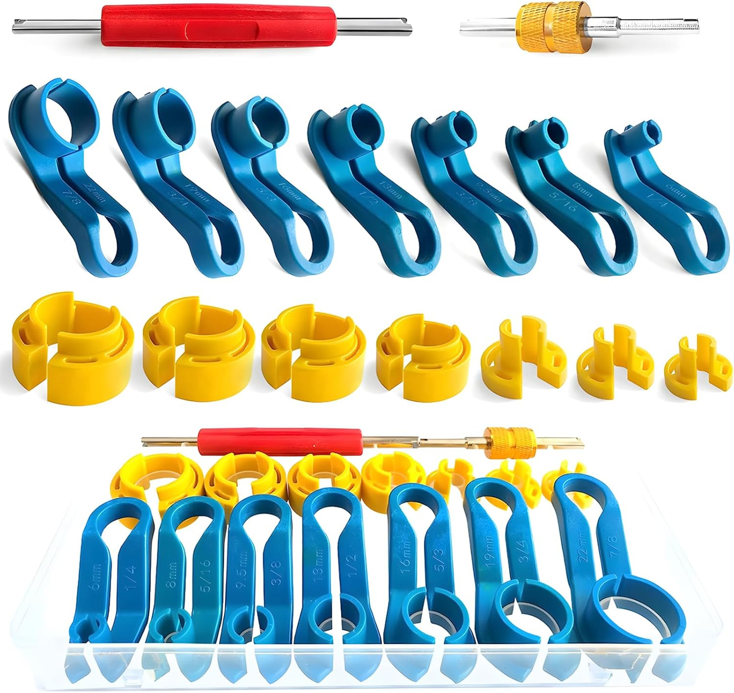 16 PCS AC Fuel Line Disconnect Tool Set, Portable Car AC Fuel Line Disconnect Re 16 PCS AC Fuel Line Disconnect Tool Set, Portable Car AC Fuel Line Disconnect Re