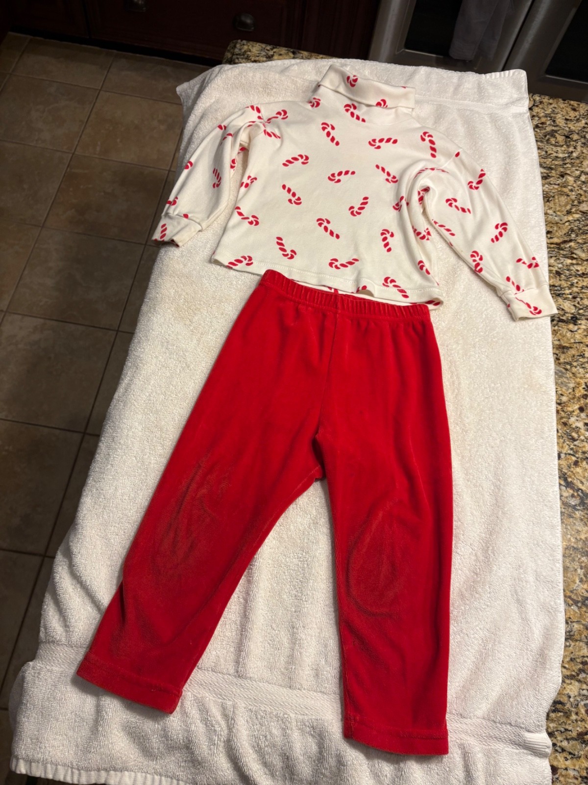 On vintage childs Christmas turtleneck and pants, size 4T On vintage childs Christmas turtleneck and pants, size 4T