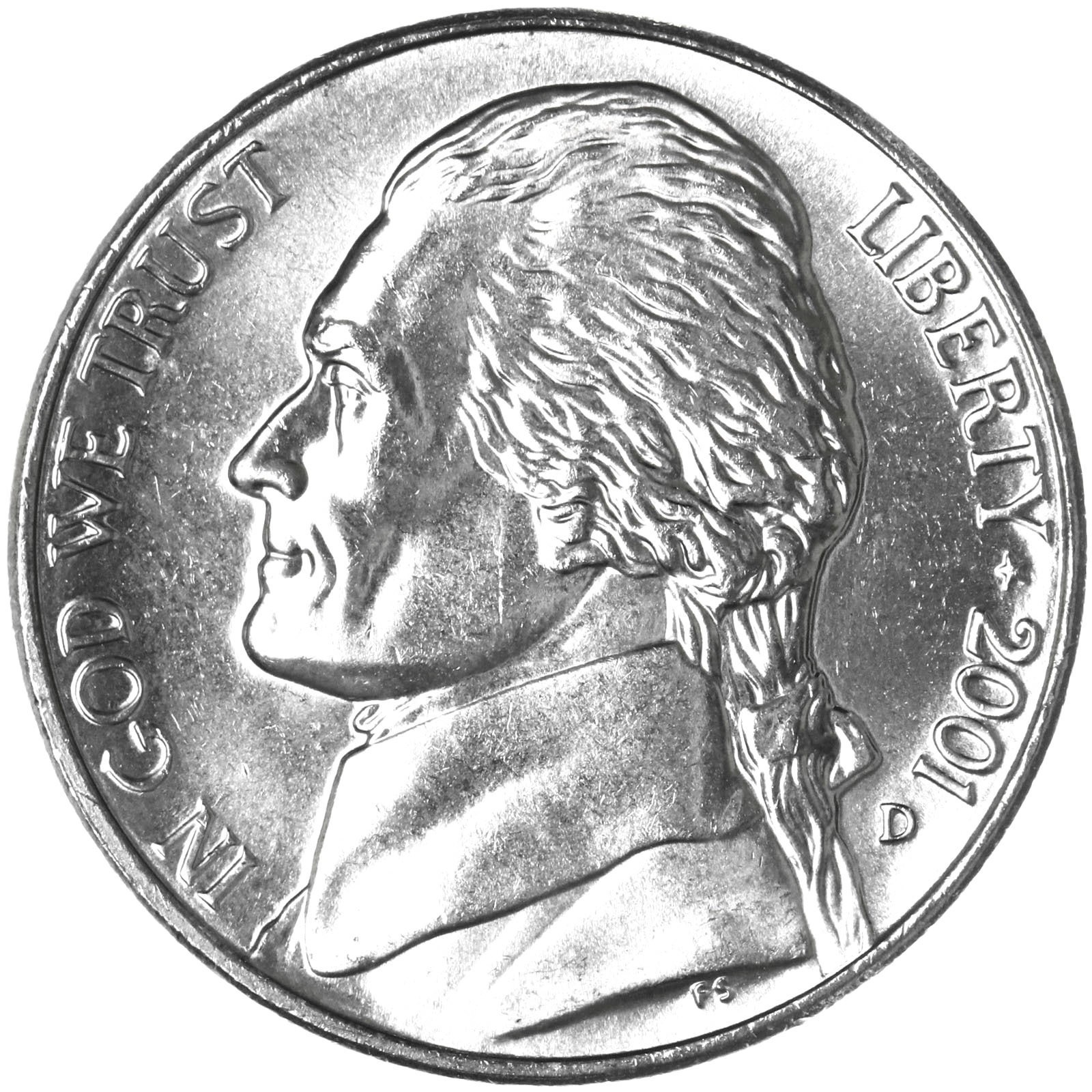 2001 D Jefferson Nickel - BU 2001 D Jefferson Nickel - BU