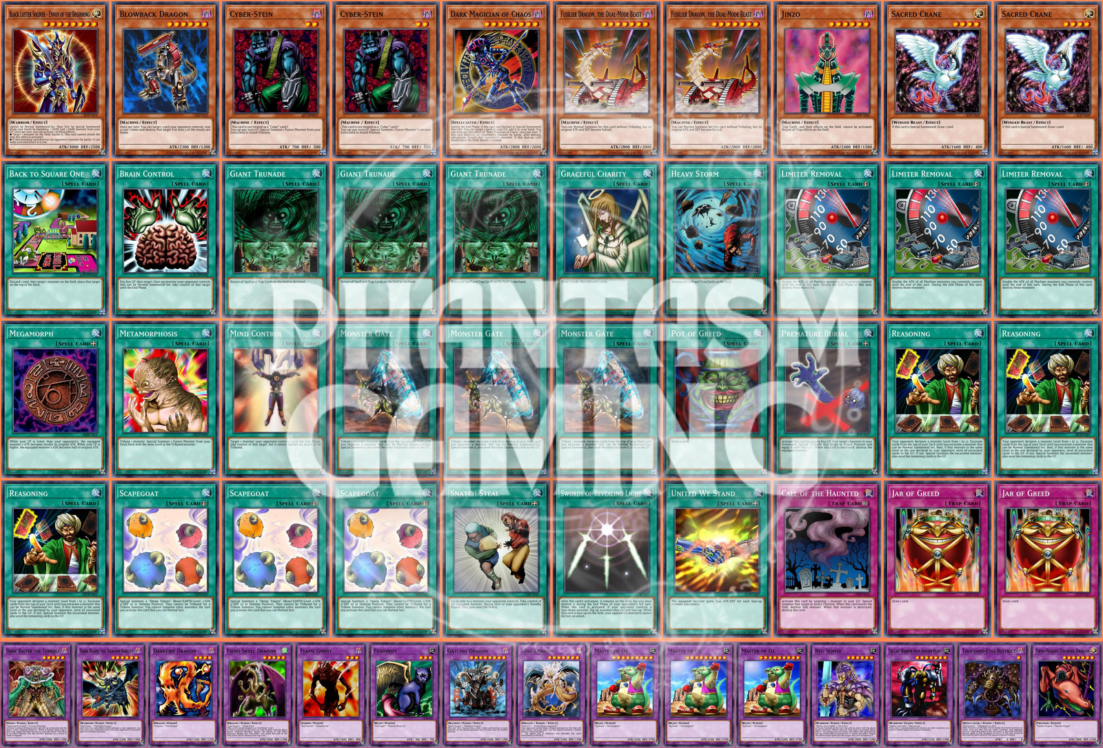Machine OTK Deck Goat Cyber Stein Dark Magician Blowback Yugioh
