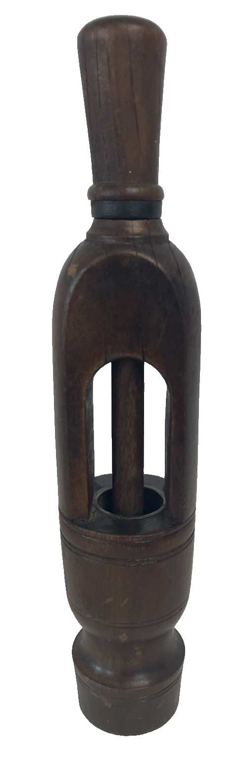 Antique Wooden Wine Cork Press Re-Corker Bottle Corker w/ Metal Bands Antique Wooden Wine Cork Press Re-Corker Bottle Corker w/ Metal Bands