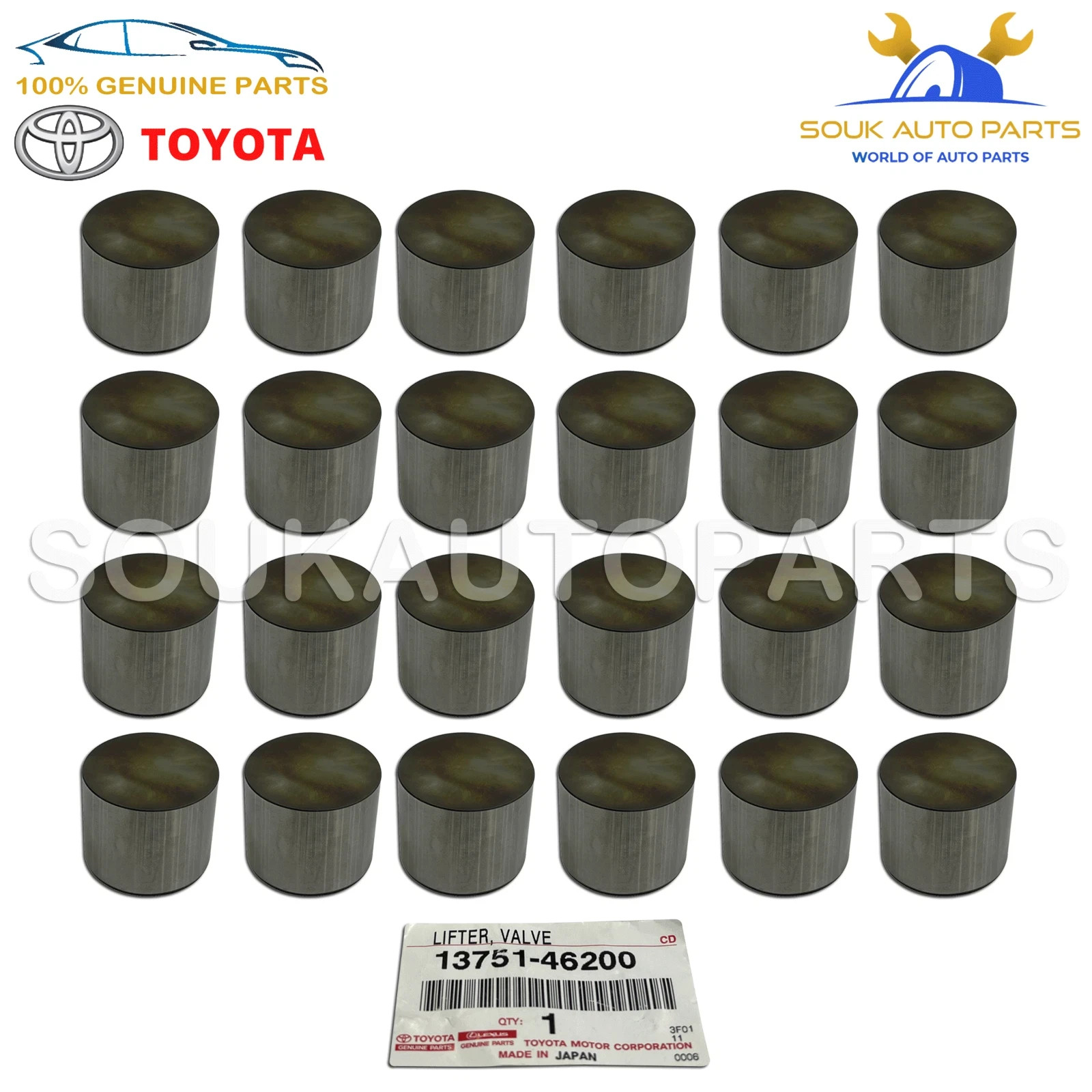 Genuine Toyota LIFTER SET Valve Tappet 24pc 13751-46200 1375146200