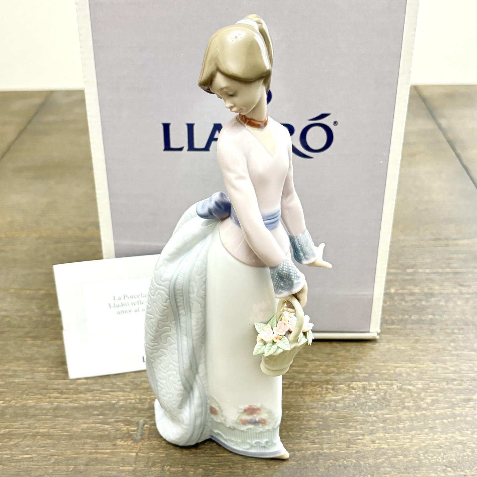 1994 LLADRO “Basket of Love” Porcelain Figurine #7622 W/Original Box