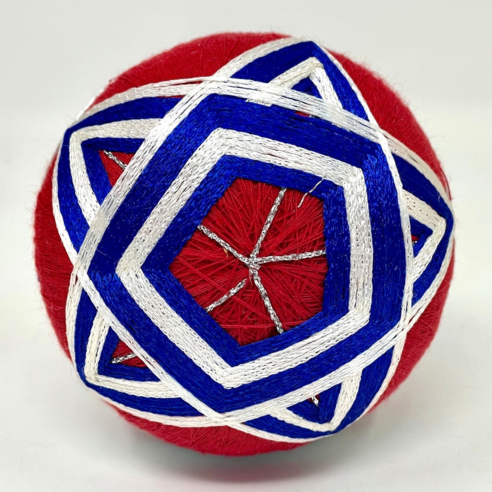 Temari Japanese Thread Ball Embroidered Traditional Thread Folk Art Handmade