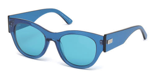 Tod\'s Sunglasses and Case Unisex Blue Semi Cat Eye Blue Tint TO 0167 84V NWT
