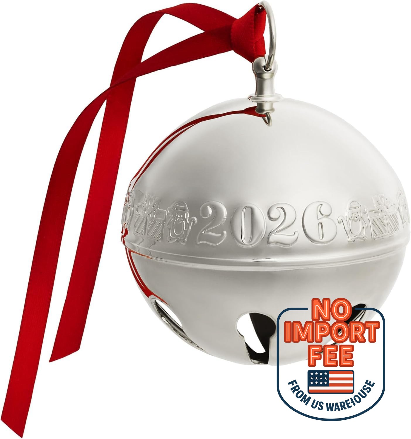 Wallace Annual Silver Plated 2026 Sleigh Bell Ornament 56th. Anniversary Edition