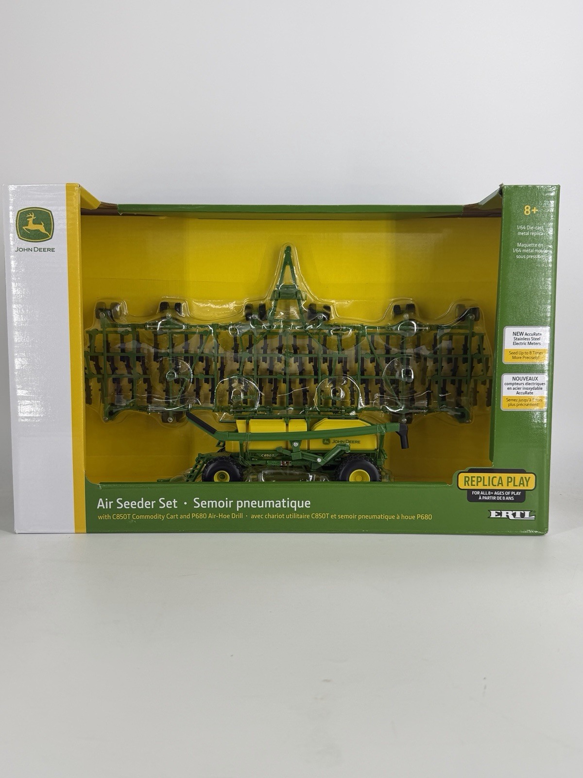 NEW John Deere ERTL 1/64 P680 Air Seeder & Cart Set Die Cast Replica - LP87737