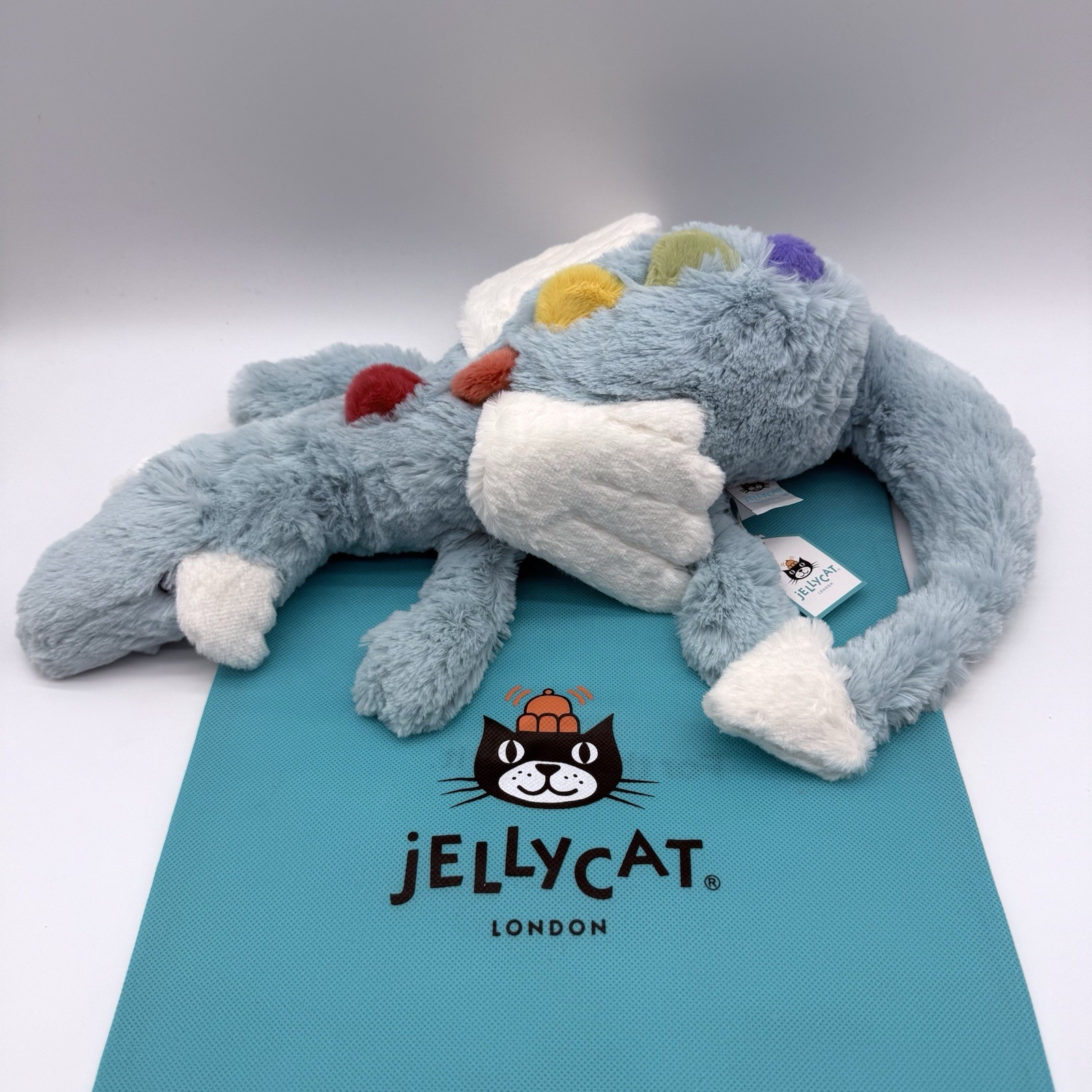 Jellycat Sky Dragon Blue Stuffed Animal Soft Children’s Plush NWT FAST SHIPPING