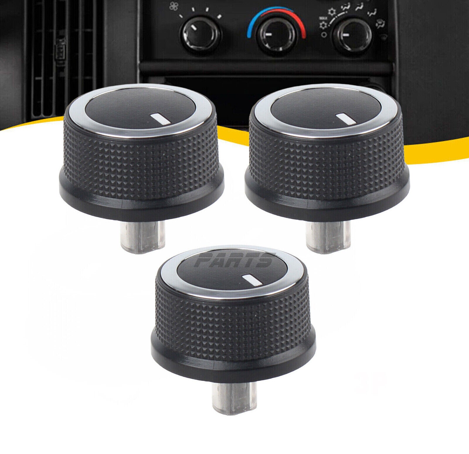 3x Heater A/C Temp Control Knob For 2008-2014 Chevrolet GMC Express Savana 1500