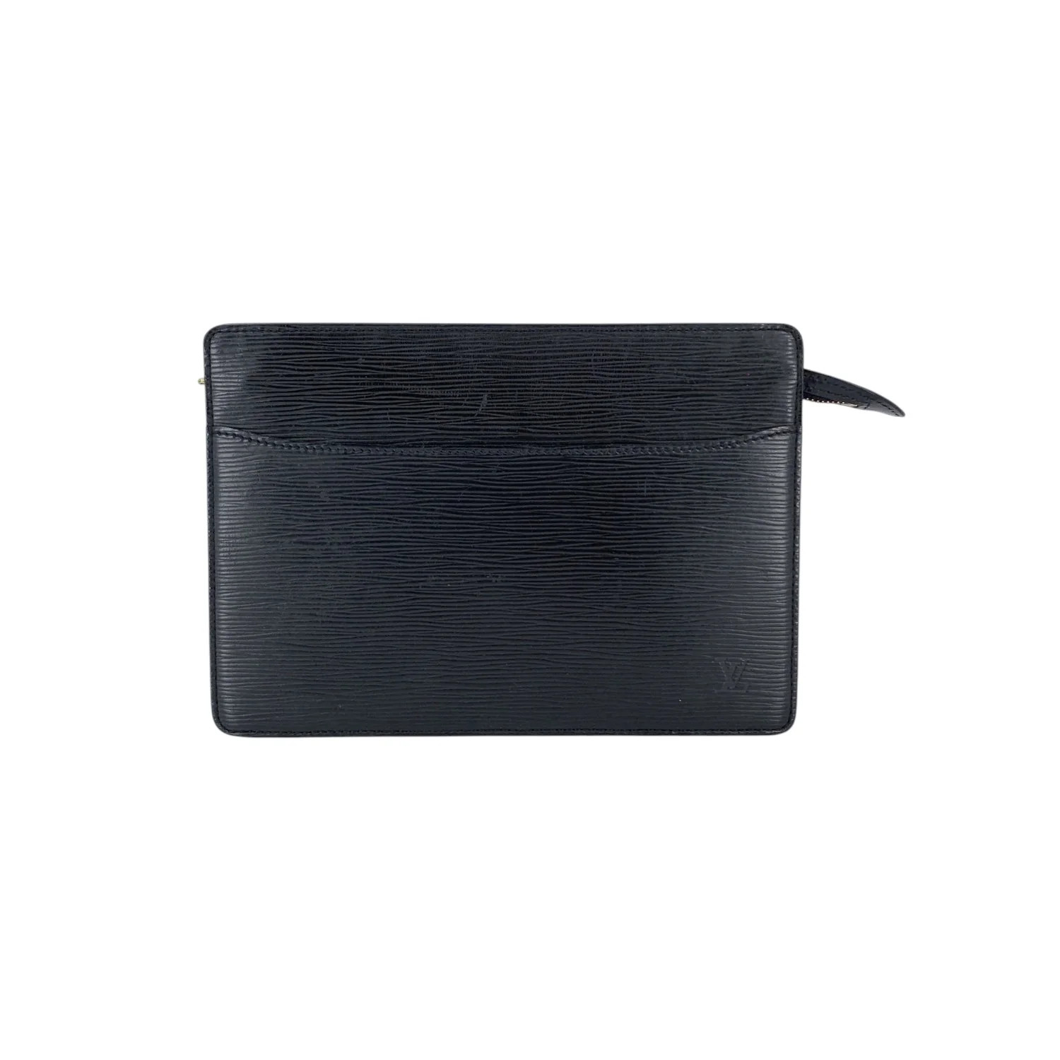 Authentic Louis Vuitton Vintage Epi Leather Pochette Homme Clutch Bag Black