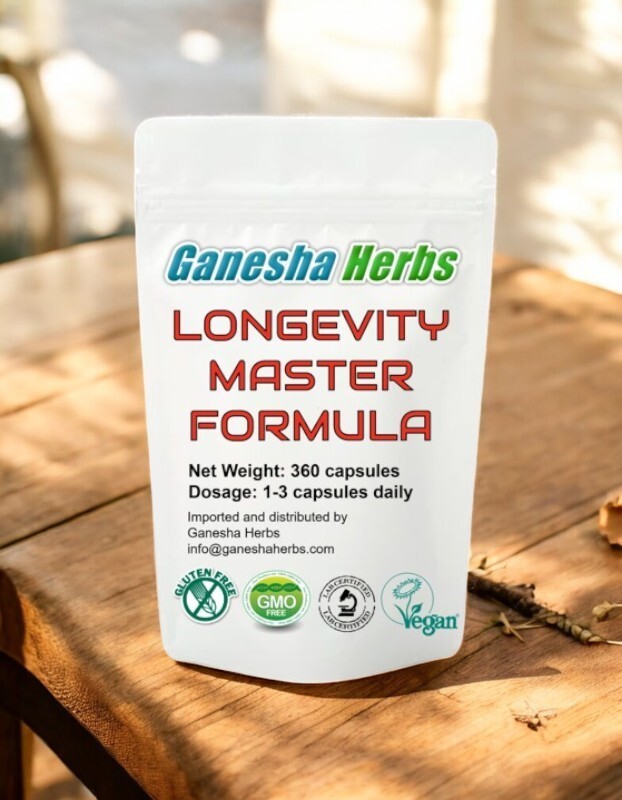 LONGEVITY MASTER ADAPTOGEN FORMULA 24 SUPER TONIC HERBS 360 CAPSULES