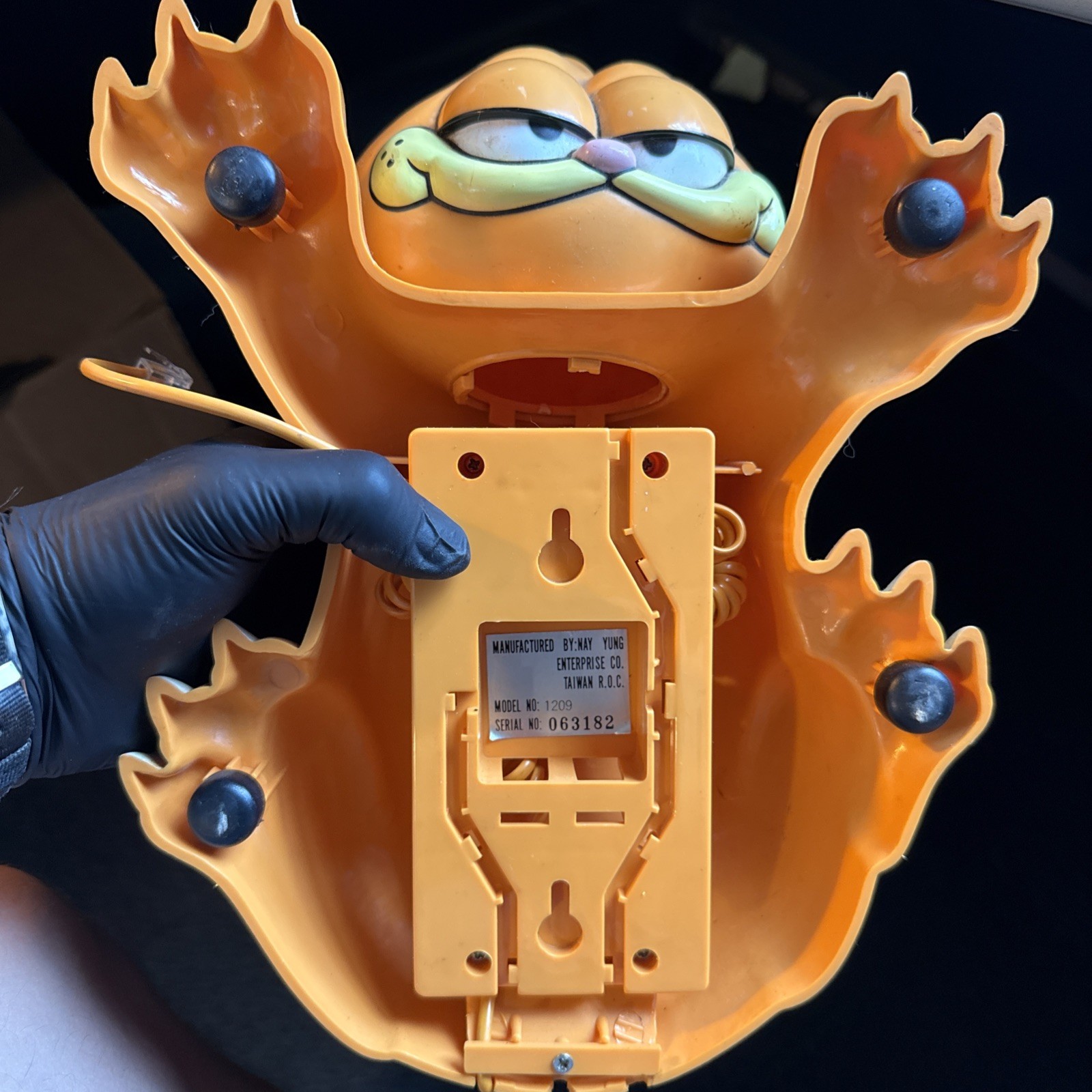 TYCO Garfield Orange Corded Wall Mountable Telephone Vintage/Retro Model 1209