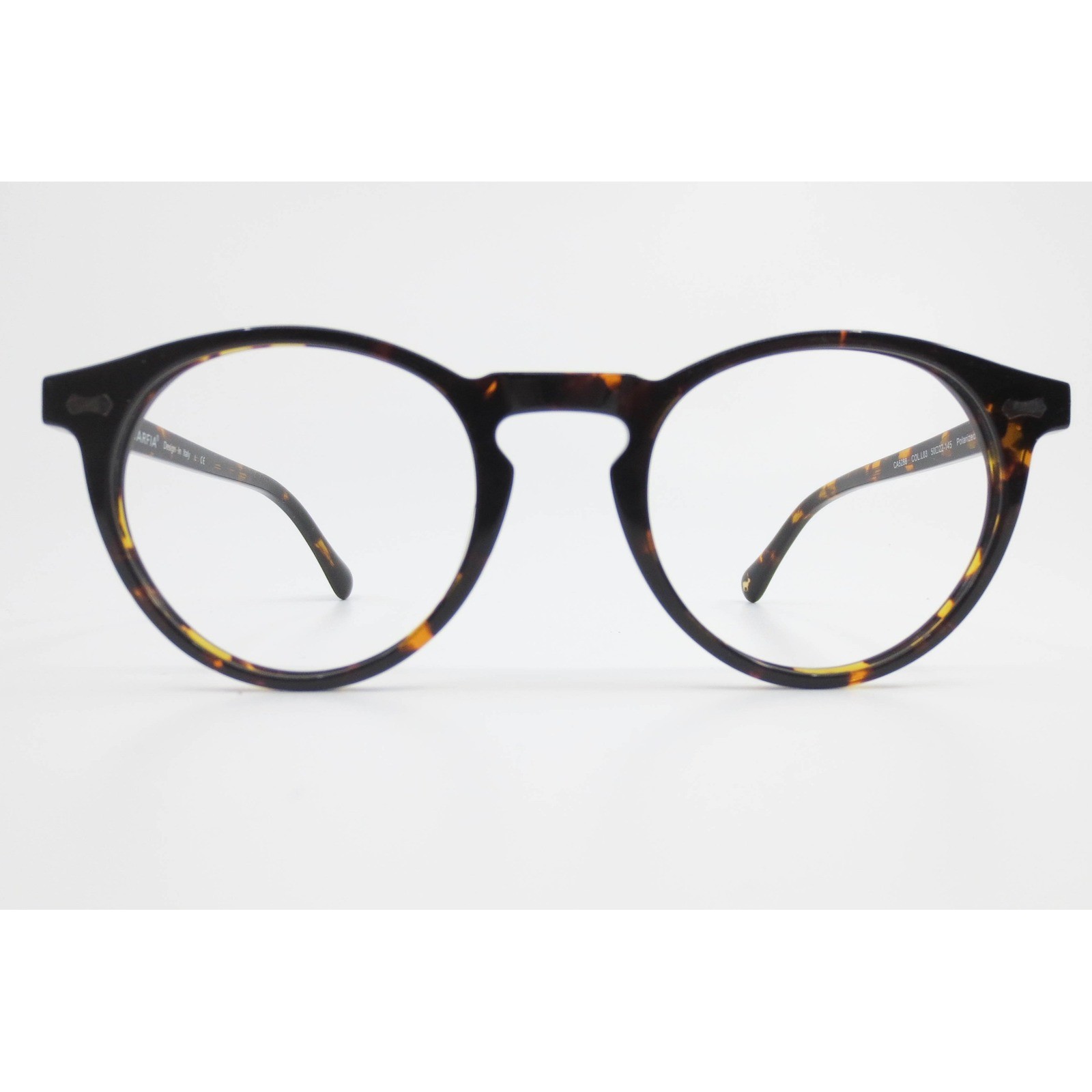 Carfia CA5288 Dark Tortoise Shell Round Eyeglass Frames 50-22-145 COL.L03