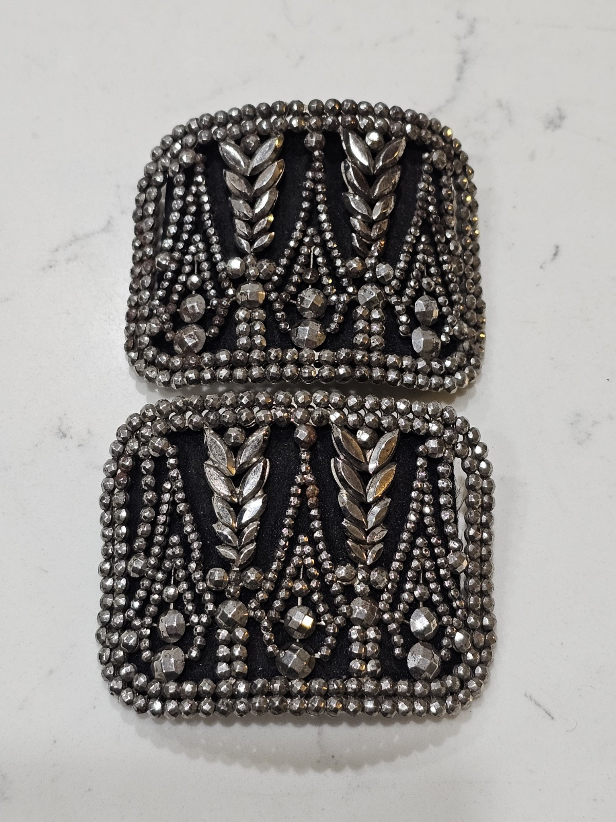 Antique Georgian Ornate Cut Steel Shoe Buckles 1800's Amazing Antique Georgian Ornate Cut Steel Shoe Buckles 1800's Amazing