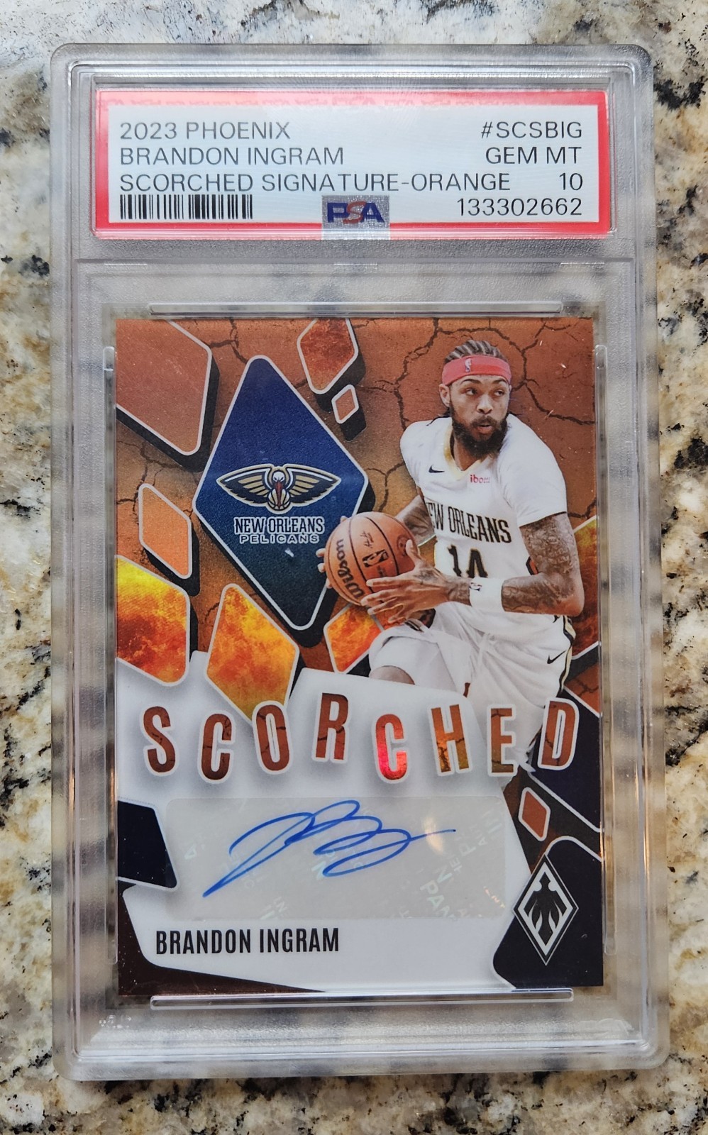 🔥 Pop 2 Brandon Ingram Scorched Auto Orange /49 PSA 10 🔥 2023 Phoenix 🔥 Pop 2 Brandon Ingram Scorched Auto Orange /49 PSA 10 🔥 2023 Phoenix