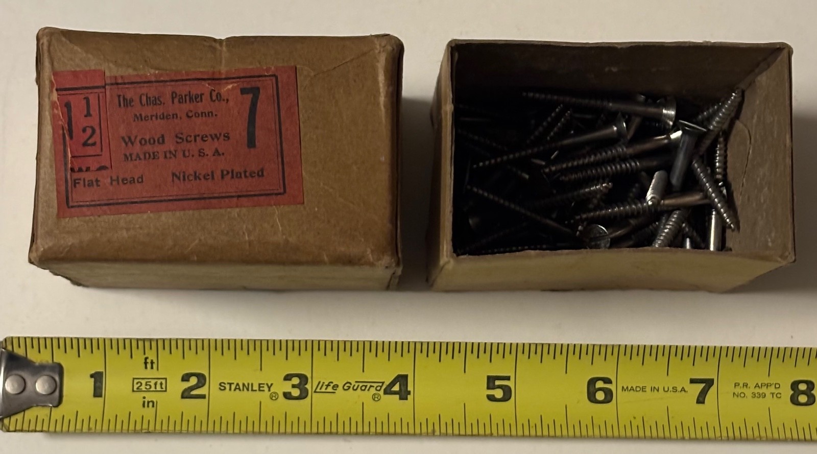 ORIG BOX CHARLES PARKER CO GUN MANUFACTURERS MERIDEN CT #7 1 1/2\ ORIG BOX CHARLES PARKER CO GUN MANUFACTURERS MERIDEN CT #7 1 1/2\
