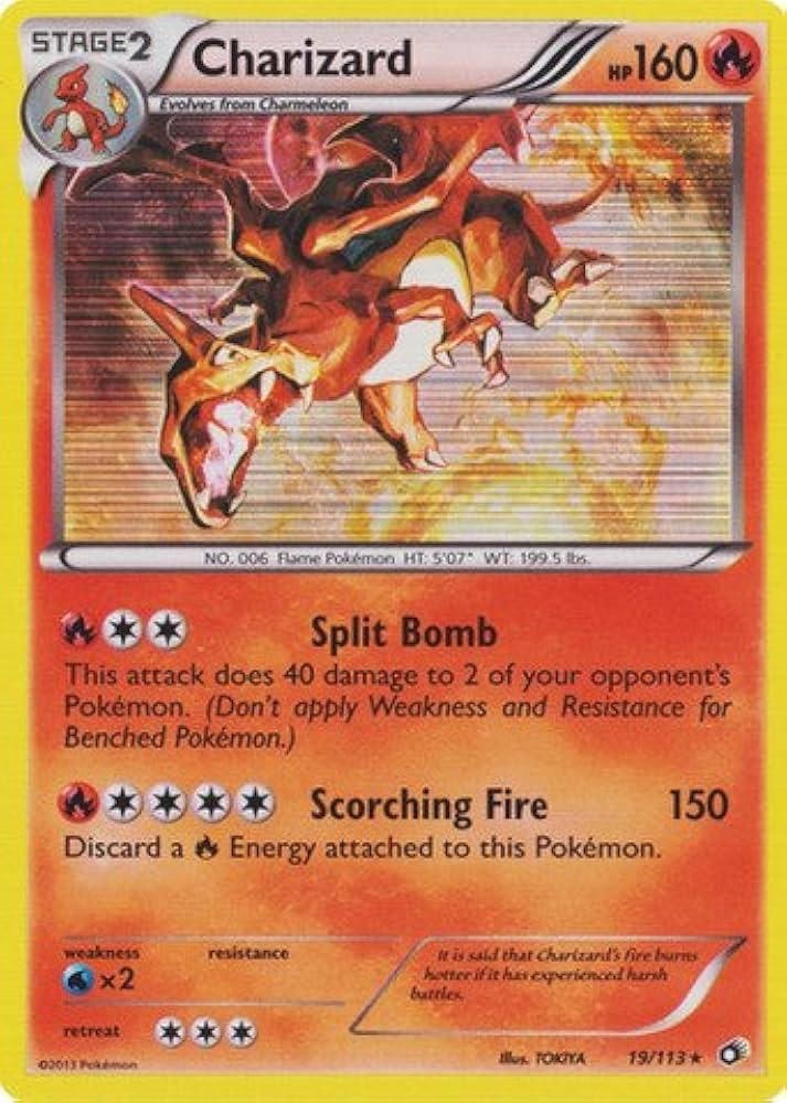 Pokémon TCG - Charizard - 19/113 - Holo Rare - Legendary Treasures [Light Play]