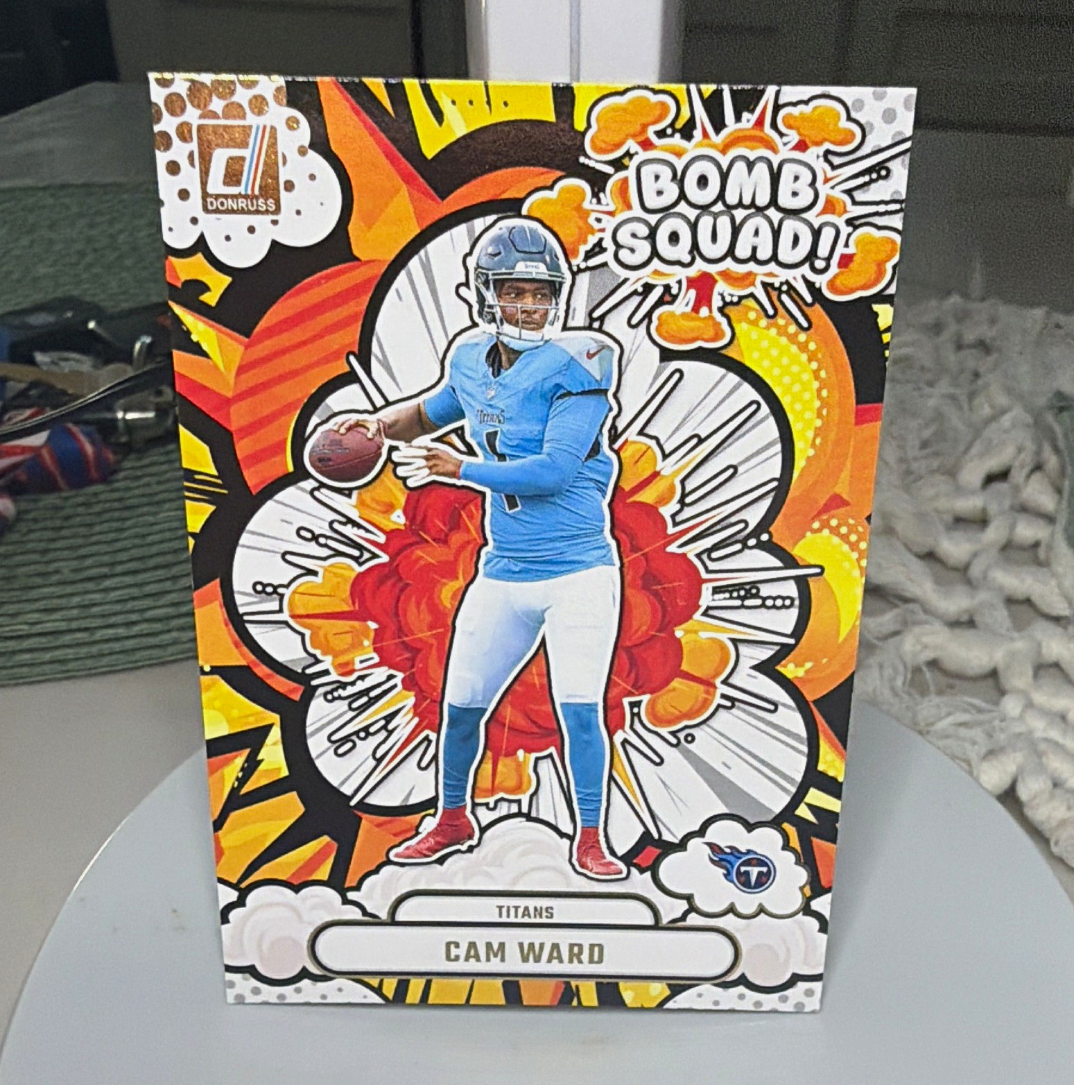 Panini 2025 Donruss Football Bomb Squad Cam Ward Titans Card #BS-CWD Panini 2025 Donruss Football Bomb Squad Cam Ward Titans Card #BS-CWD