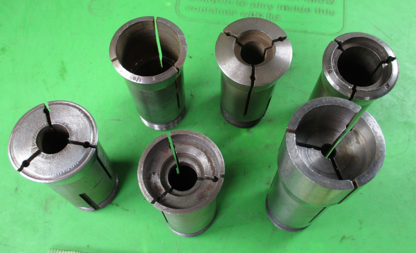 6 count 5C Round Collet Set Lot Odd Sizes 1/16\ 6 count 5C Round Collet Set Lot Odd Sizes 1/16\