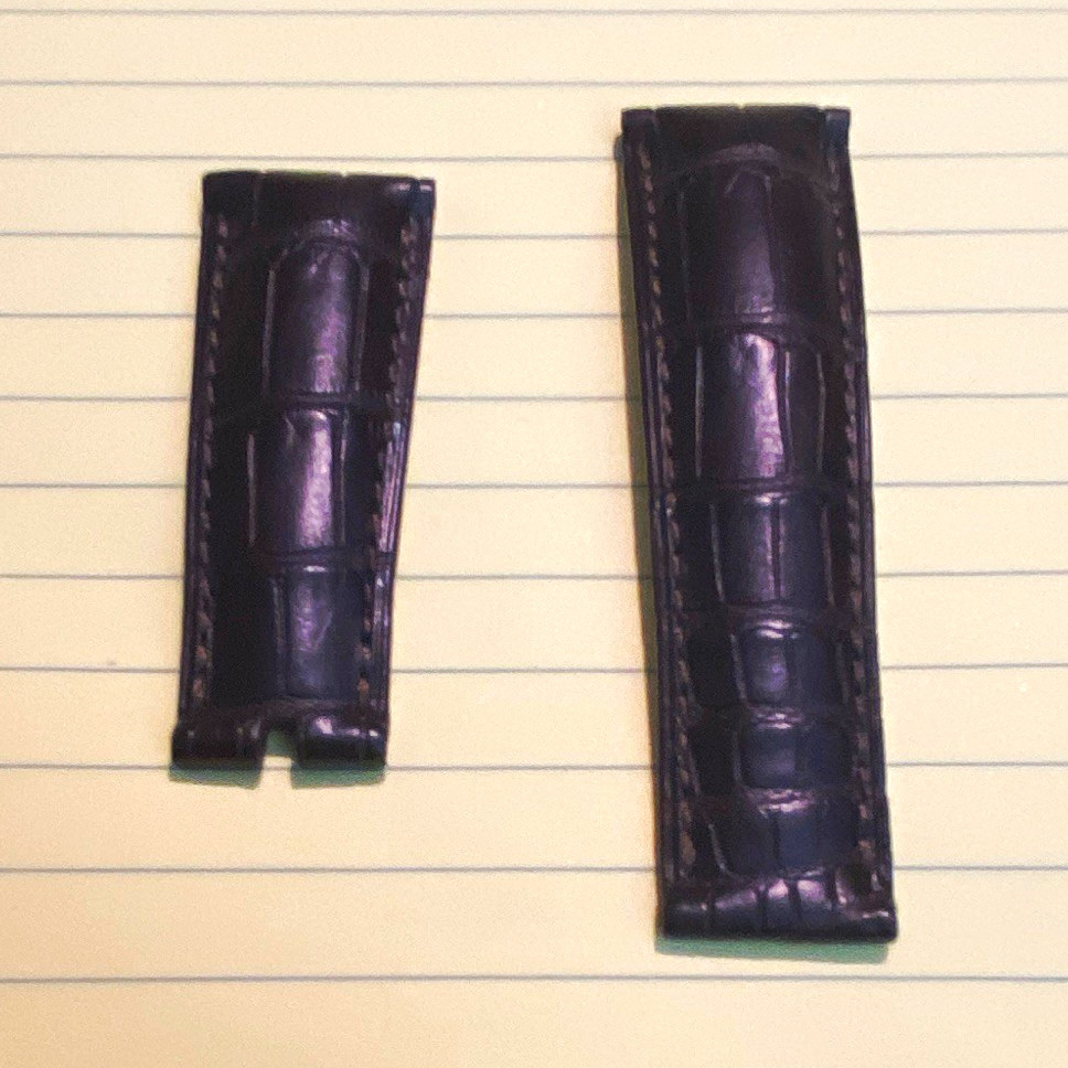 Genuine Rolex Brown Alligator Leather Two-Piece Strap 345709 NEVER USED Genuine Rolex Brown Alligator Leather Two-Piece Strap 345709 NEVER USED