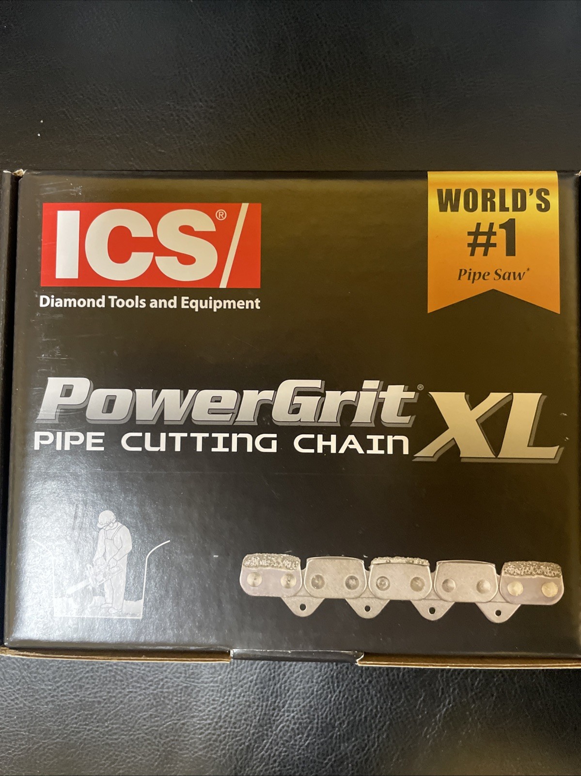 ICS 607664 PowerGrit XL Pipe Cutting Chainsaw Chain 15/16\ ICS 607664 PowerGrit XL Pipe Cutting Chainsaw Chain 15/16\