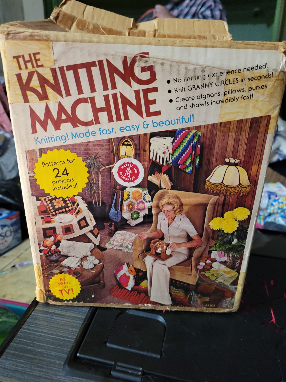 Vintage Mattel Circular The Knitting Machine 1974 Project Patterns Book Box 9503 Vintage Mattel Circular The Knitting Machine 1974 Project Patterns Book Box 9503