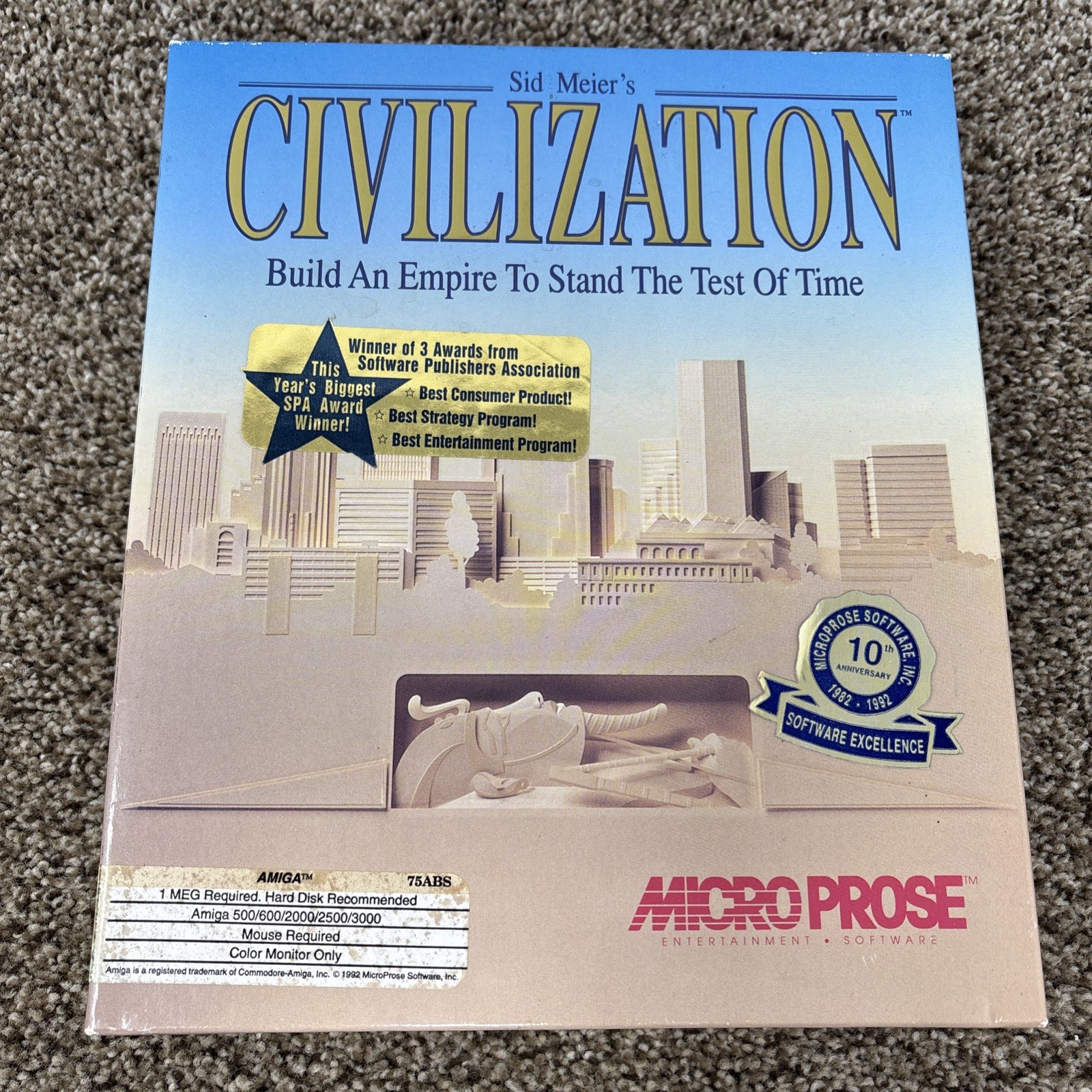 Sid Meiers Civilization Commodore Amiga - Micro Prose 1992 BOX AND MANUALS ONLY Sid Meiers Civilization Commodore Amiga - Micro Prose 1992 BOX AND MANUALS ONLY