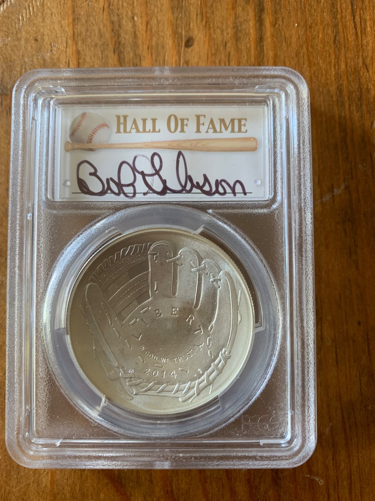 2014 P Baseball Hall of Fame Silver Dollar Bob Gibson Signed PCGS MS69 2014 P Baseball Hall of Fame Silver Dollar Bob Gibson Signed PCGS MS69