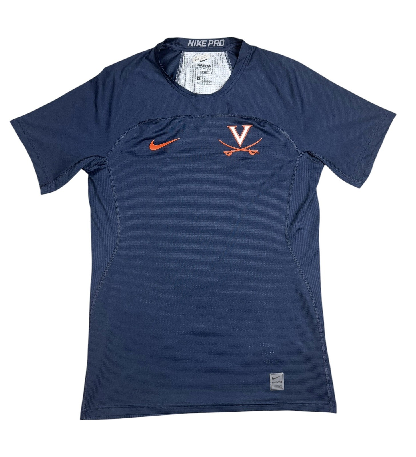 Nike Pro Hypercool Virginia Cavaliers Men’s Sz M Blue Team Issued Dri-Fit Shirt