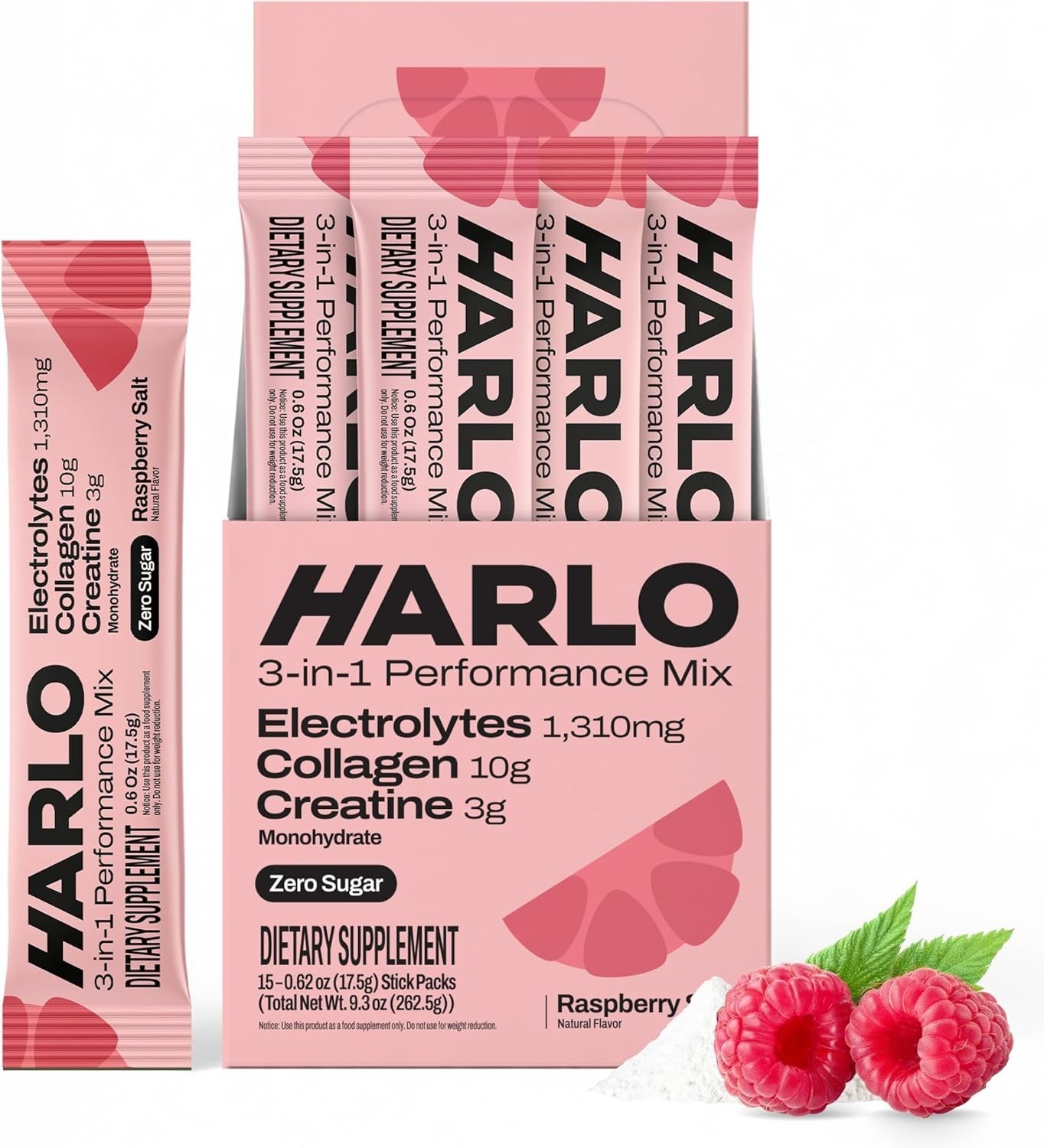 Harlo 3-in-1 Collagen Powder with Electrolytes & Creatine - Joint, Skin, muscle Harlo 3-in-1 Collagen Powder with Electrolytes & Creatine - Joint, Skin, muscle