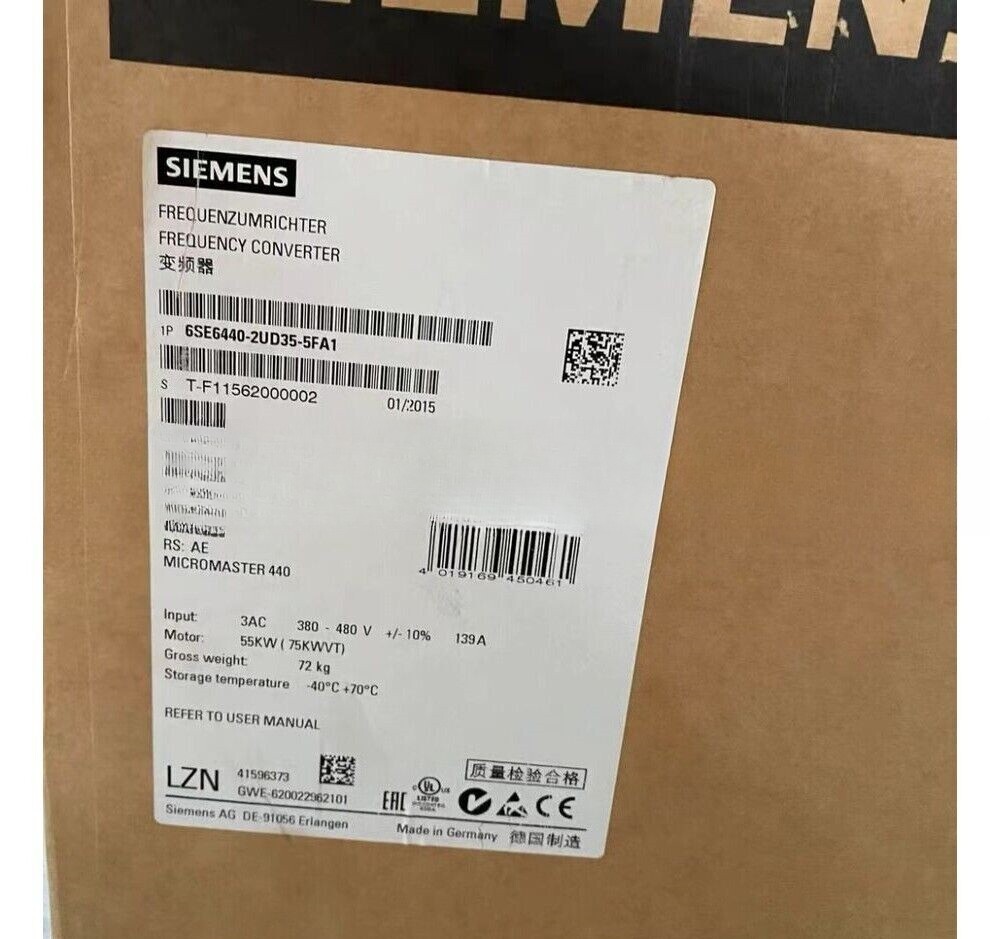 1PCS New Siemens 6SE6440-2UD35-5FA1 Frequency Converter DHL or FedEx Shipping 1PCS New Siemens 6SE6440-2UD35-5FA1 Frequency Converter DHL or FedEx Shipping