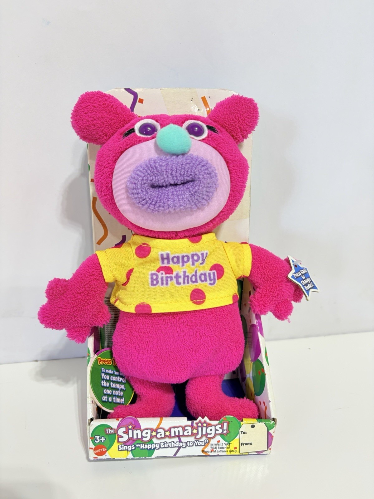 2011 *NEW*HAPPY BIRTHDAY SING A MA JIG Pink Fisher Price Mattel RARE 2011 *NEW*HAPPY BIRTHDAY SING A MA JIG Pink Fisher Price Mattel RARE