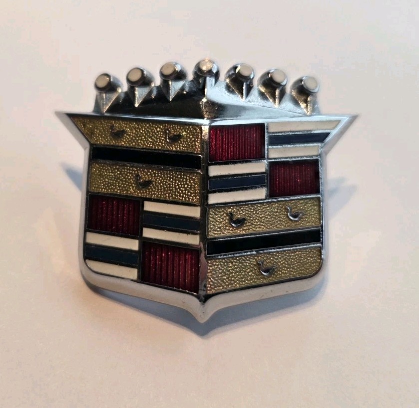 NOS 65 66 CADILLAC HOOD CREST EMBLEM DEVILLE ELDORADO FLEETWOOD GM OEM NOS 65 66 CADILLAC HOOD CREST EMBLEM DEVILLE ELDORADO FLEETWOOD GM OEM
