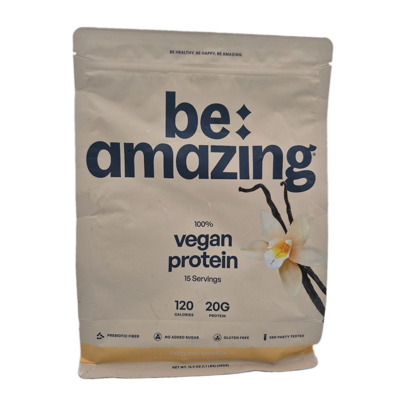 Be Amazing Vegan Protein Powder - Vanilla - 16.9oz EXP 4/28