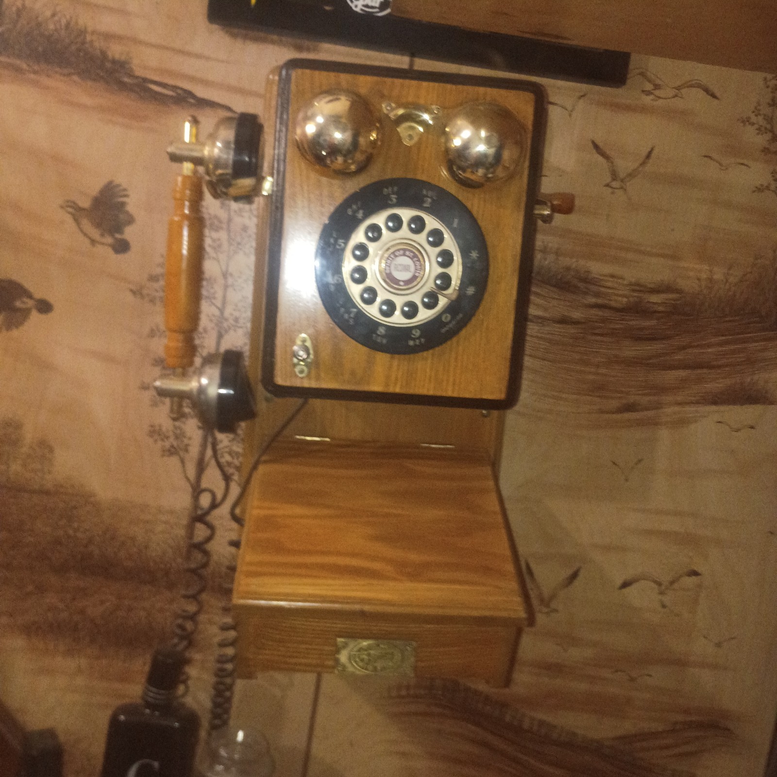 1927 Spirit of St. Louis Vintage Country Store Wooden Wall Telephone Replica 1927 Spirit of St. Louis Vintage Country Store Wooden Wall Telephone Replica