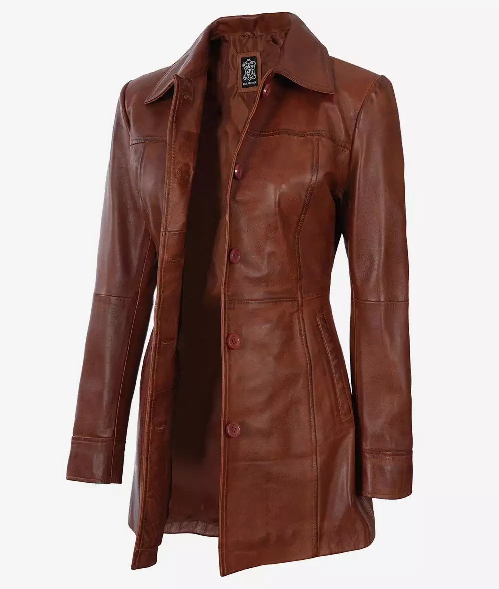 Women's Vintage Distressed Brown Sheep Leather Blazer Butter Soft Leather Jacket Women's Vintage Distressed Brown Sheep Leather Blazer Butter Soft Leather Jacket