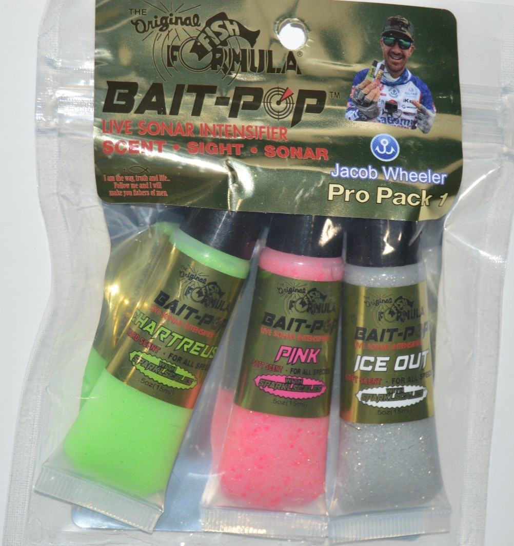 fish formula scent Bait-Pop Jacob Wheeler pro pack 1 ffs live sonar intensifier fish formula scent Bait-Pop Jacob Wheeler pro pack 1 ffs live sonar intensifier