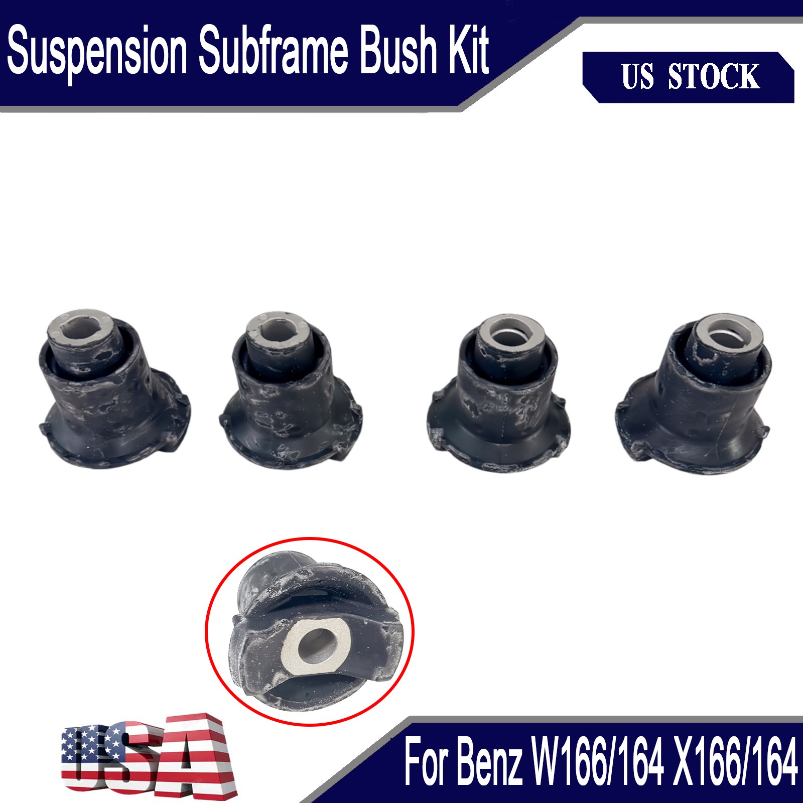 4xSuspension Subframe Bush Kit For Benz W166/164 X166/164 ML350/500 GL350/450