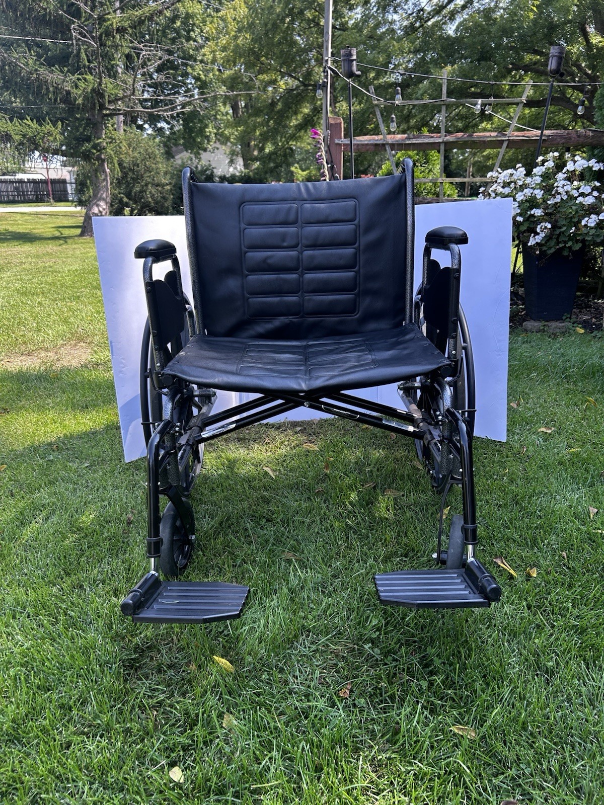 Invacare Tracer IV 24” Extra Wide Heavy Duty Wheelchair Footrests Folding
