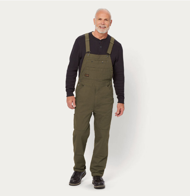 Duluth Men's DuluthFlex Fire Hose Bib Overalls - Vintage Olive Duluth Men's DuluthFlex Fire Hose Bib Overalls - Vintage Olive